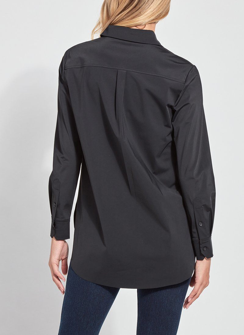 Lysse Schiffer Button Down - Long Sleeve Legging-Friendly Button Down White
