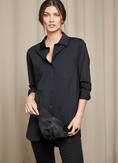 Lysse Schiffer Button Down - Long Sleeve Legging-Friendly Button Down White