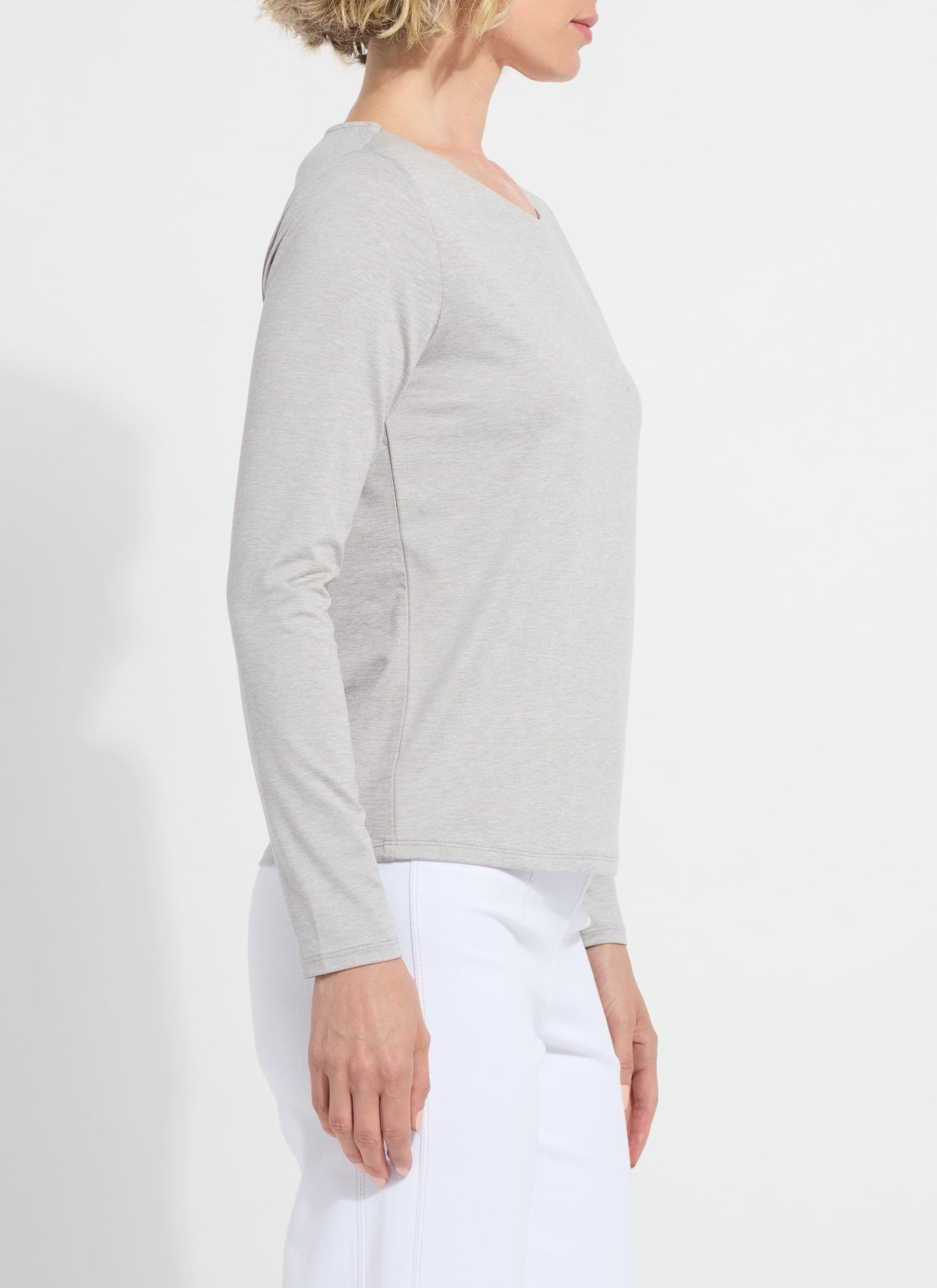 Lysse Lysséntial Long Sleeve Light Grey Melange