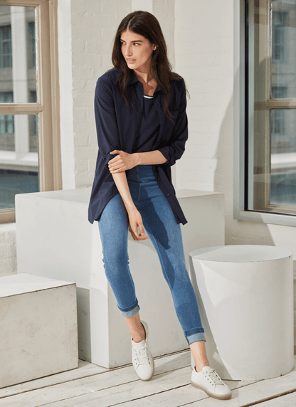 Lysse Schiffer Button Down  True Navy