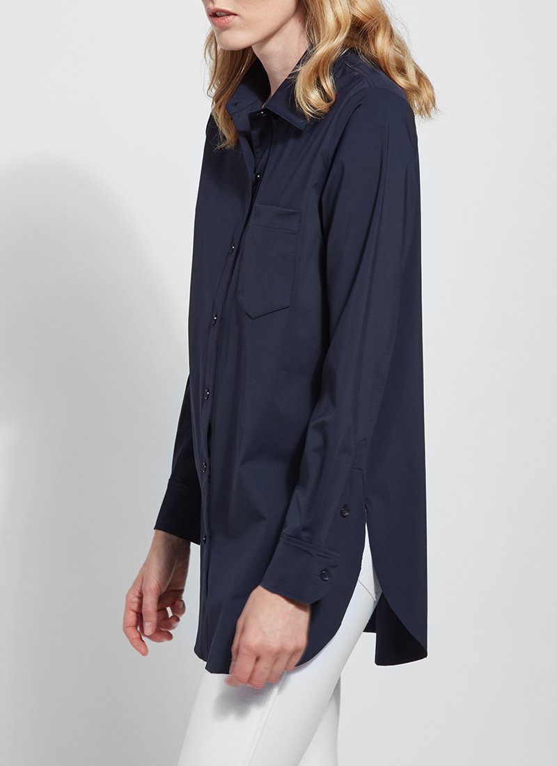 Lysse Schiffer Button Down  True Navy