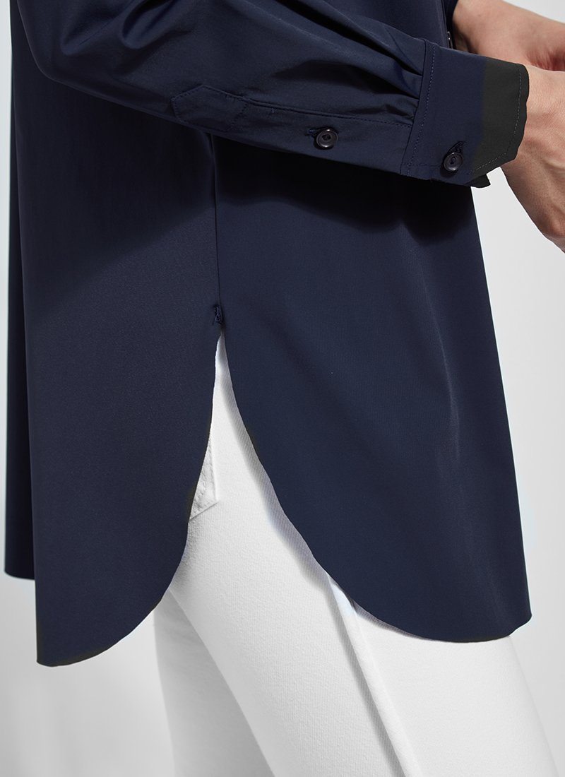Lysse Schiffer Button Down  True Navy