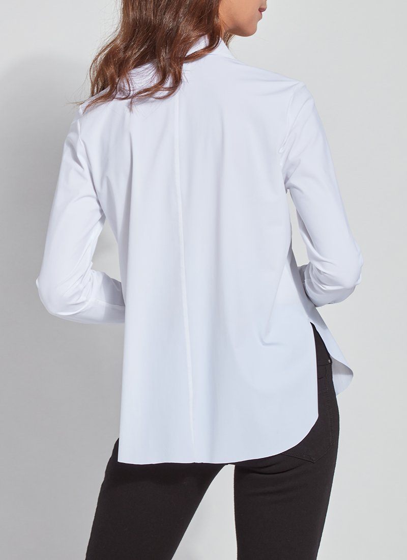 Lysse Connie Slim Button Down  White