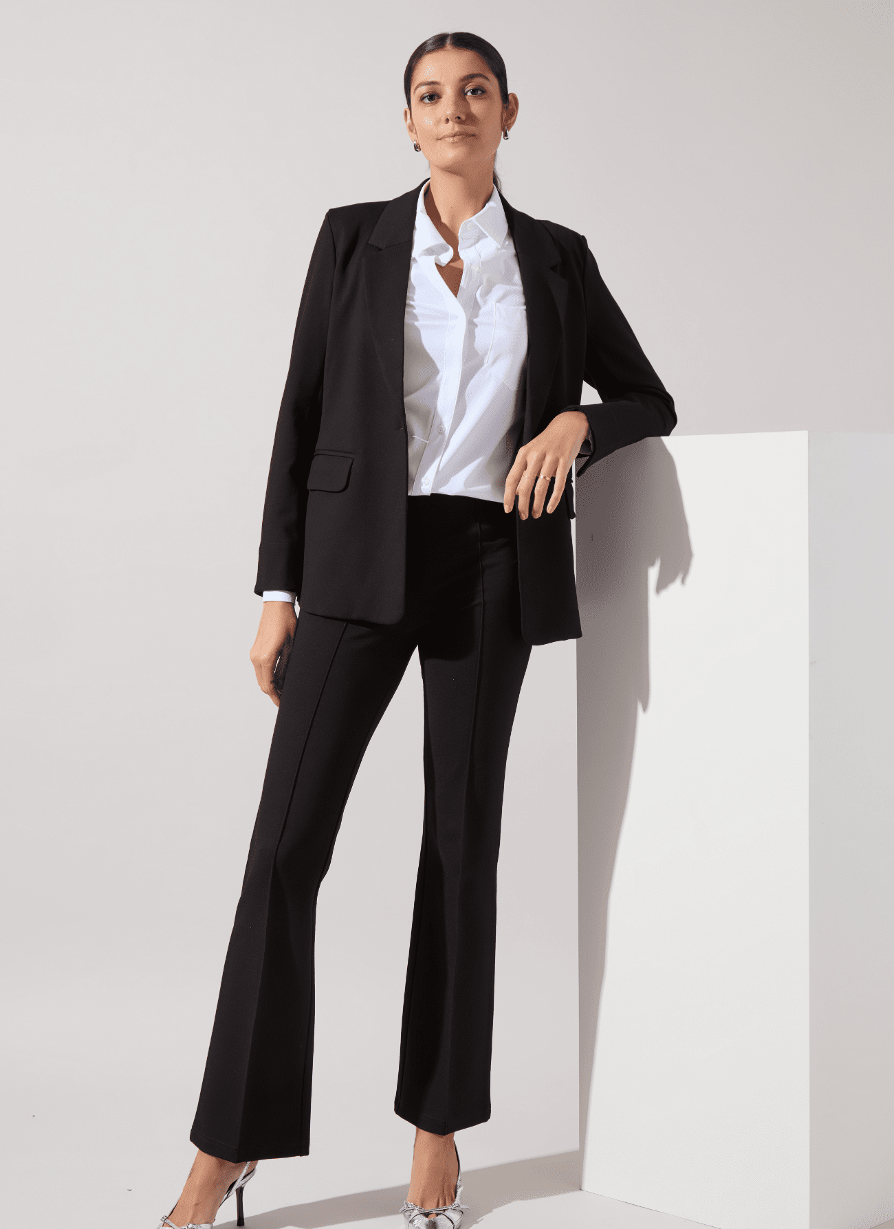 Lysse Connie Slim Button Down  White