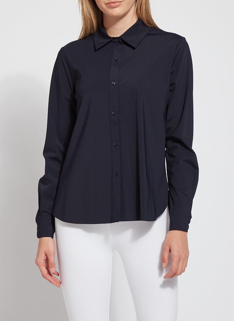 Lysse Connie Slim Button Down  White