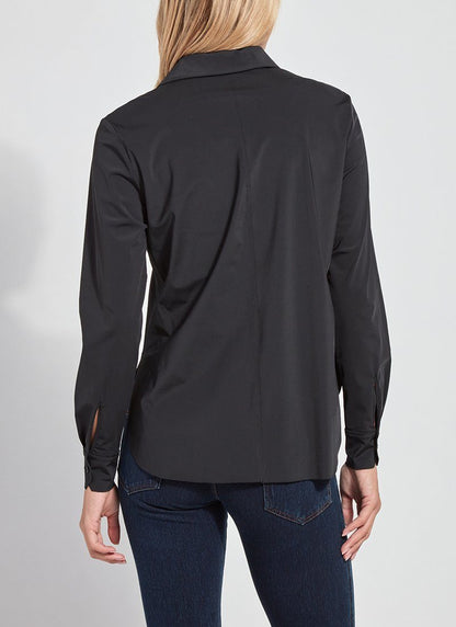 Lysse Connie Slim Button Down  White