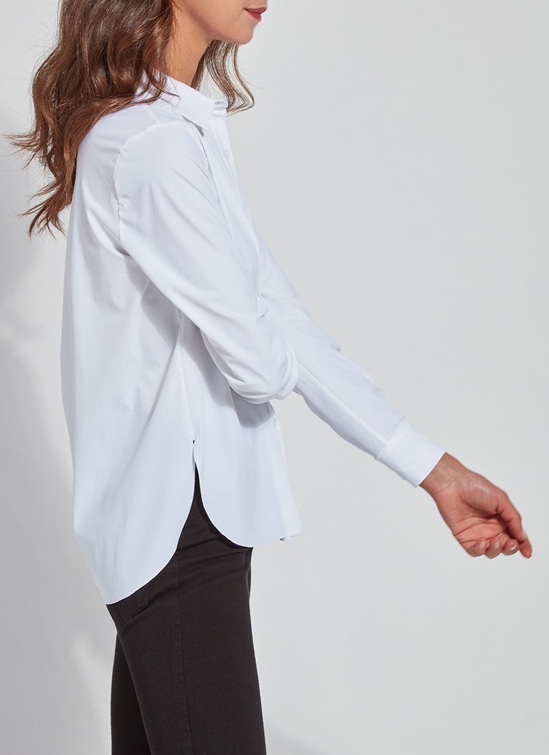Lysse Connie Slim Button Down  White