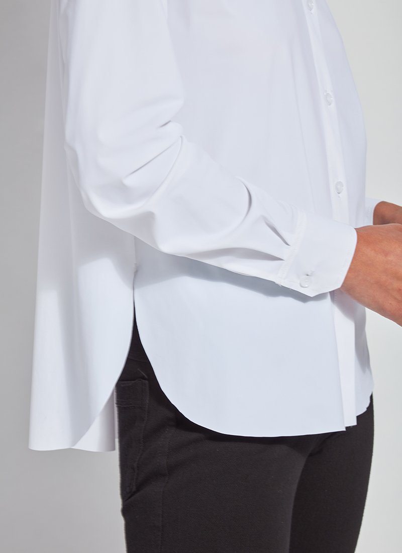 Lysse Connie Slim Button Down  White