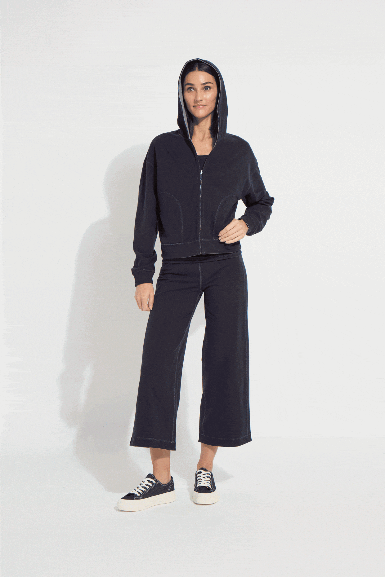 Lysse Jovie Reversible Hoodie True Navy Grey Melange