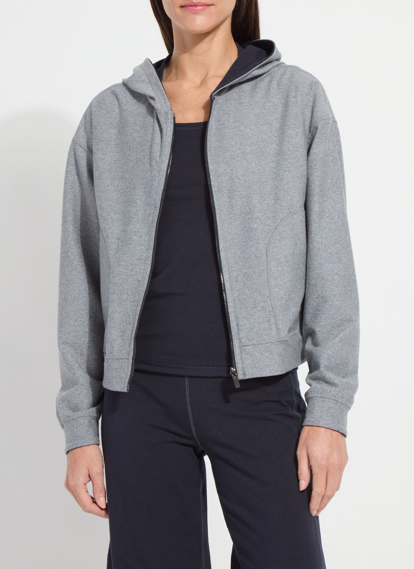 Lysse Jovie Reversible Hoodie True Navy Grey Melange