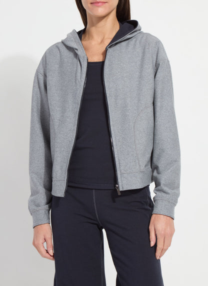 Lysse Jovie Reversible Hoodie True Navy Grey Melange