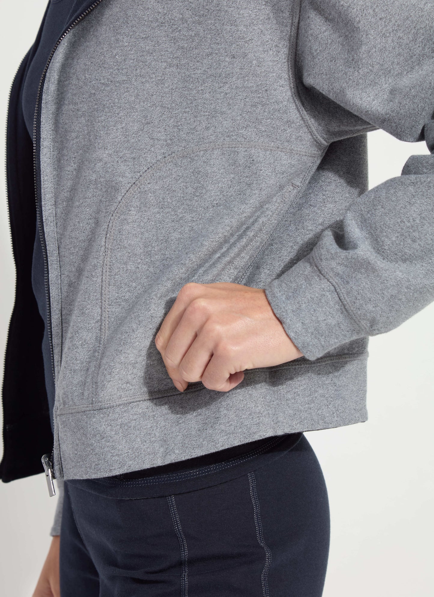 Lysse Jovie Reversible Hoodie True Navy Grey Melange