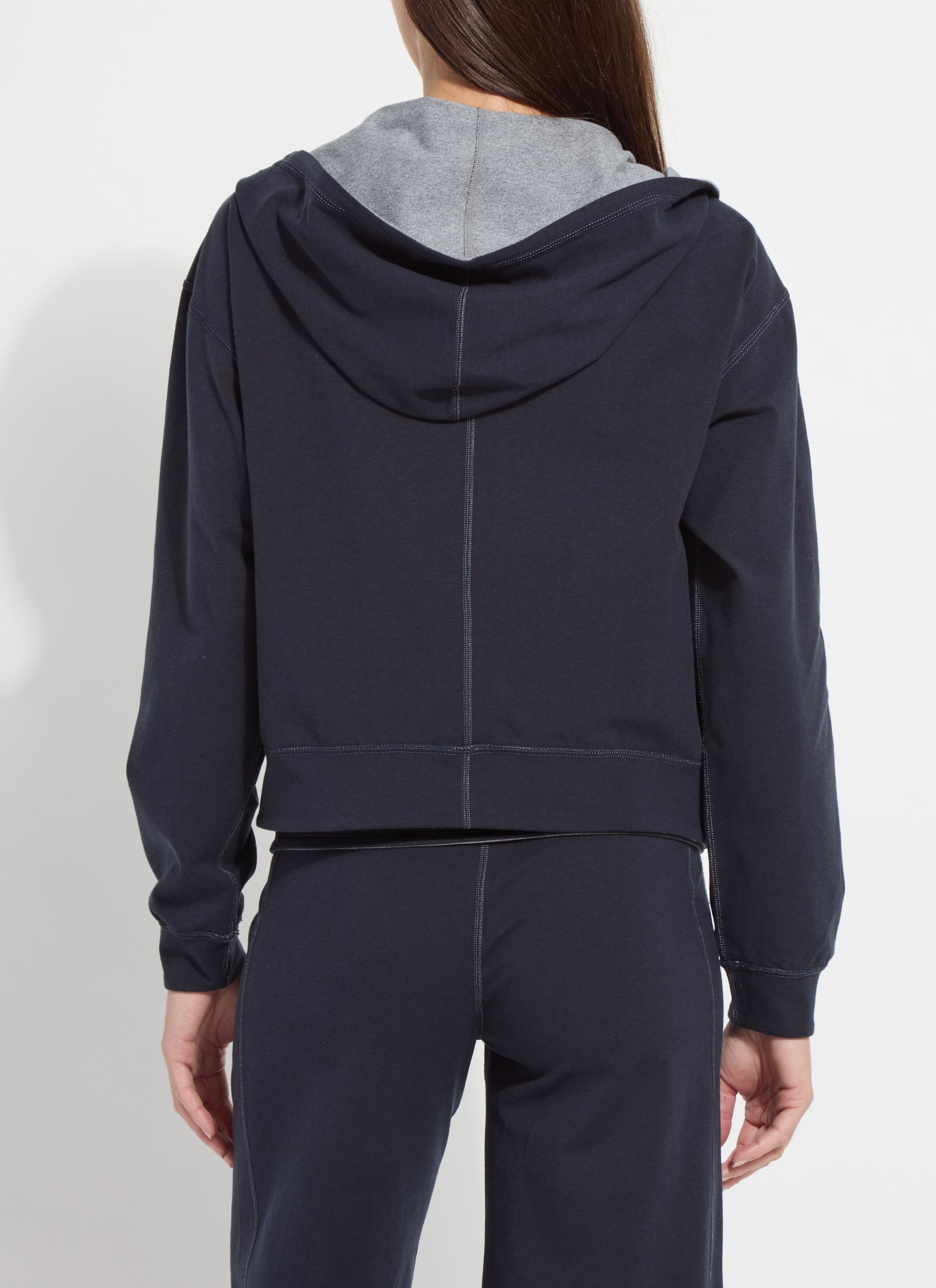 Lysse Jovie Reversible Hoodie True Navy Grey Melange