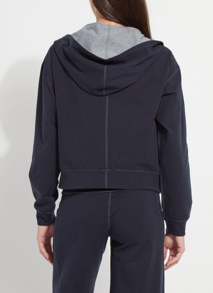 Lysse Jovie Reversible Hoodie True Navy Grey Melange