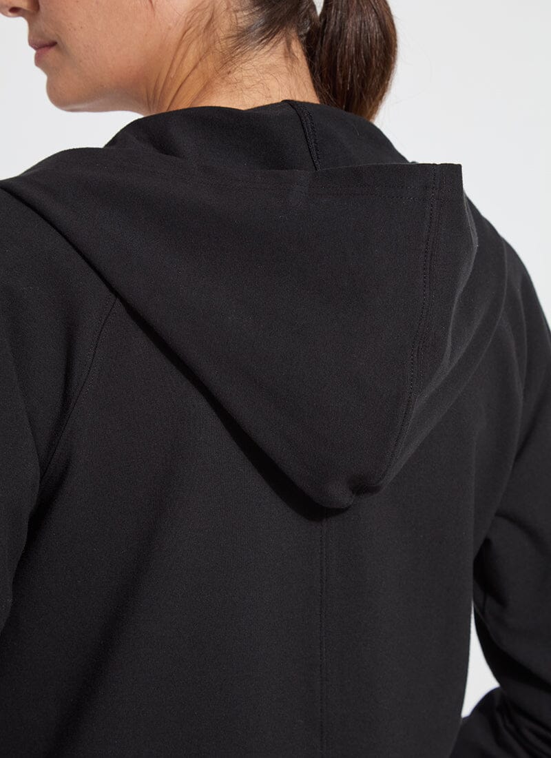 Lysse Cotton Zip Up Hoodie Sweatshirt Black
