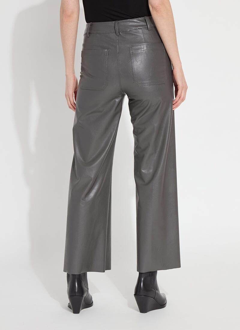 Lysse Vegan Leather Wide Leg (28" Inseam) Kohl Black
