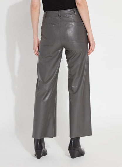 Lysse Vegan Leather Wide Leg (28" Inseam) Kohl Black