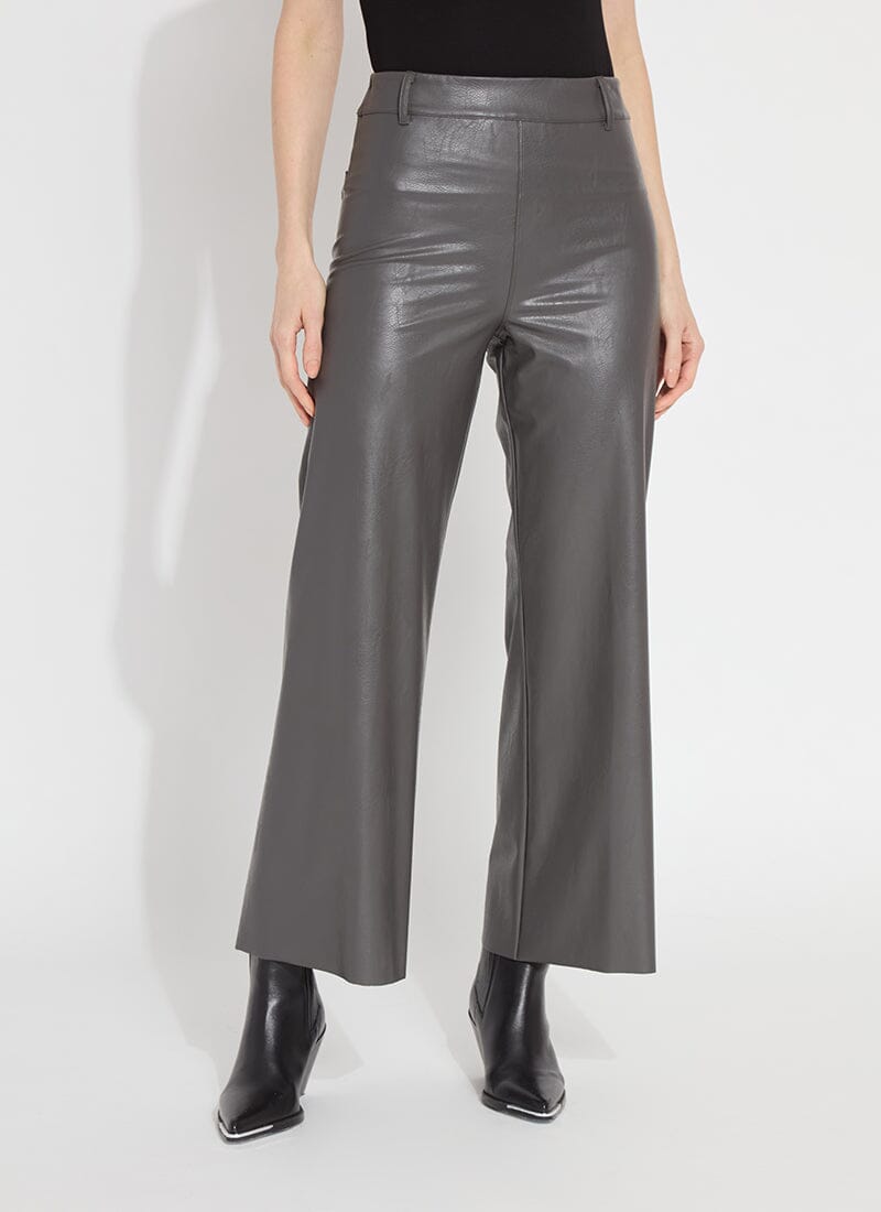Lysse Vegan Leather Wide Leg (28" Inseam) Kohl Black