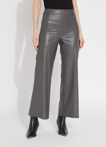 Lysse Vegan Leather Wide Leg (28" Inseam) Kohl Black