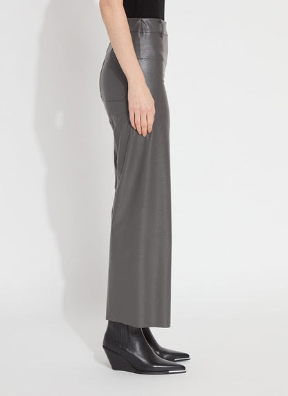 Lysse Vegan Leather Wide Leg (28" Inseam) Kohl Black