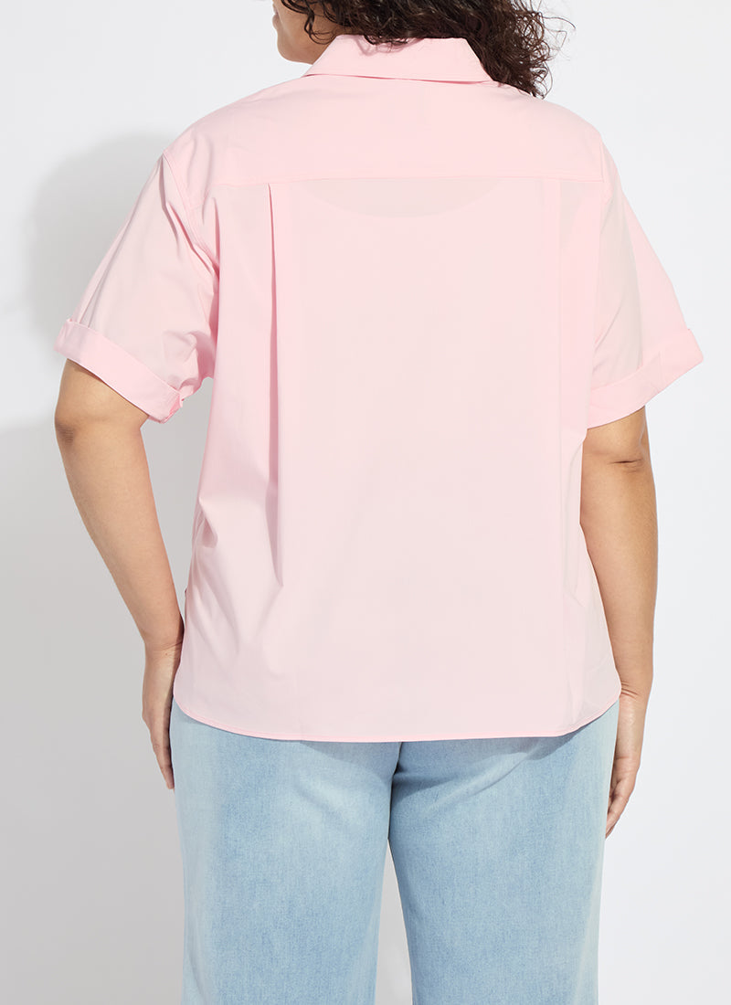 Lysse Corinna Oversized Cropped Shirt Curvy White