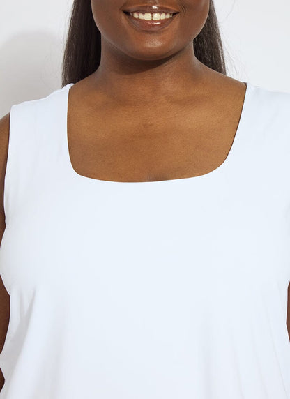 Lysse Evie Scoop Neck Tank Curvy White