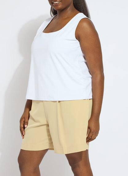 Lysse Evie Scoop Neck Tank Curvy White