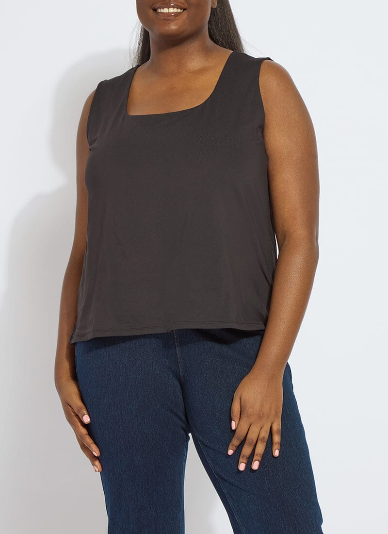 Lysse Evie Scoop Neck Tank Curvy White
