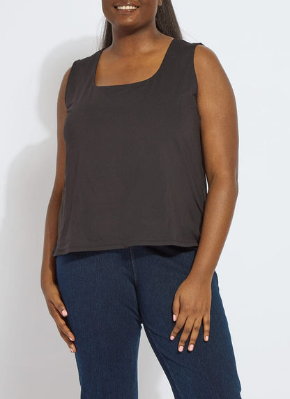 Lysse Evie Scoop Neck Tank Curvy White