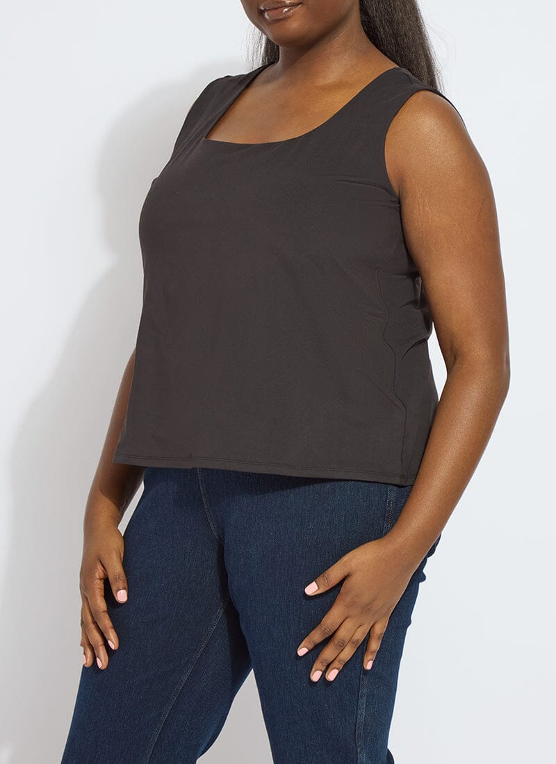 Lysse Evie Scoop Neck Tank Curvy White