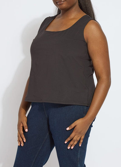 Lysse Evie Scoop Neck Tank Curvy White