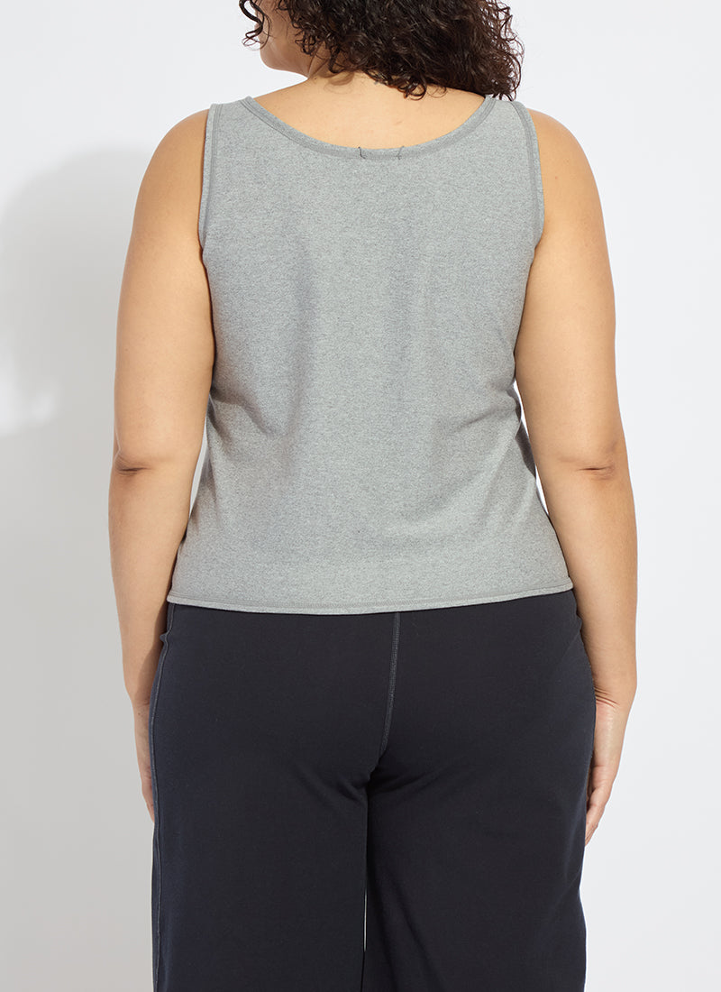 Lysse Reversible Essential Tank Curvy True Navy Grey Melange
