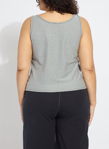 Lysse Reversible Essential Tank Curvy True Navy Grey Melange
