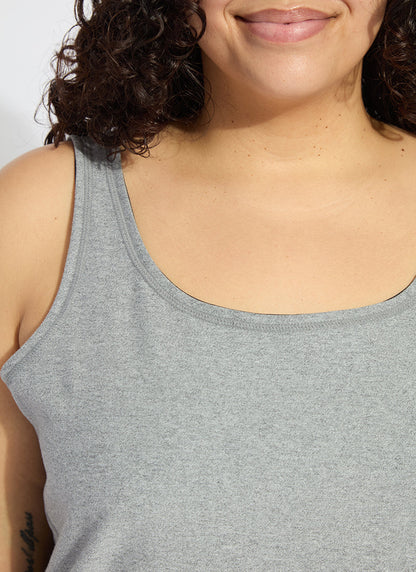 Lysse Reversible Essential Tank Curvy True Navy Grey Melange