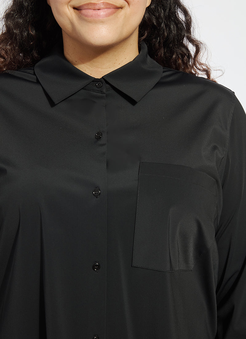 Lysse Schiffer 2.0 Button Down Shirt Curvy Black