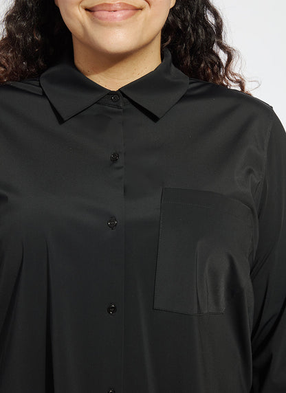 Lysse Schiffer 2.0 Button Down Shirt Curvy Black