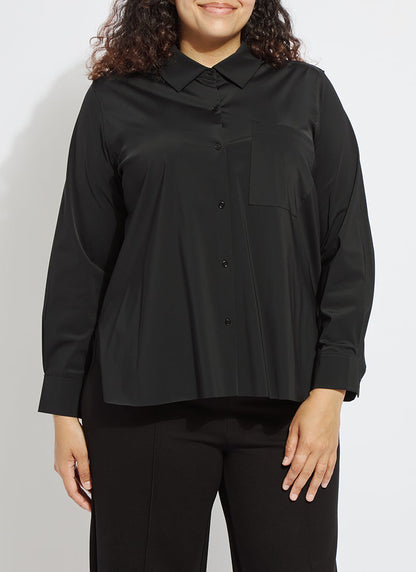 Lysse Schiffer 2.0 Button Down Shirt Curvy Black