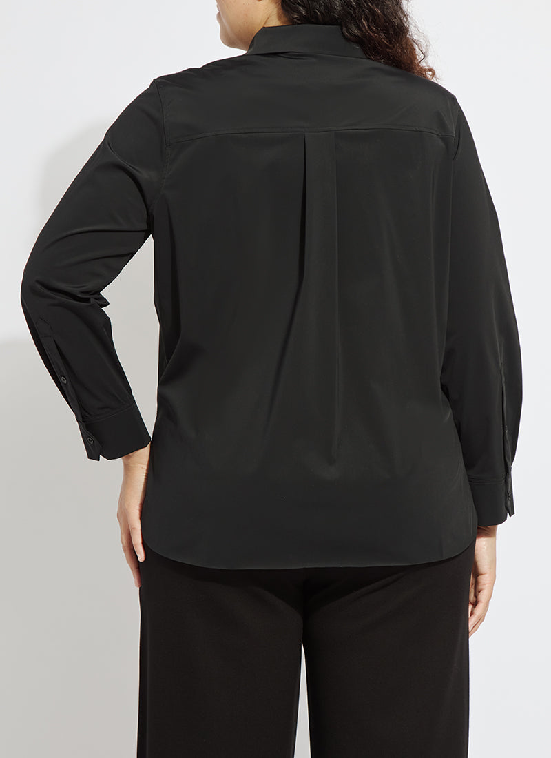 Lysse Schiffer 2.0 Button Down Shirt Curvy Black