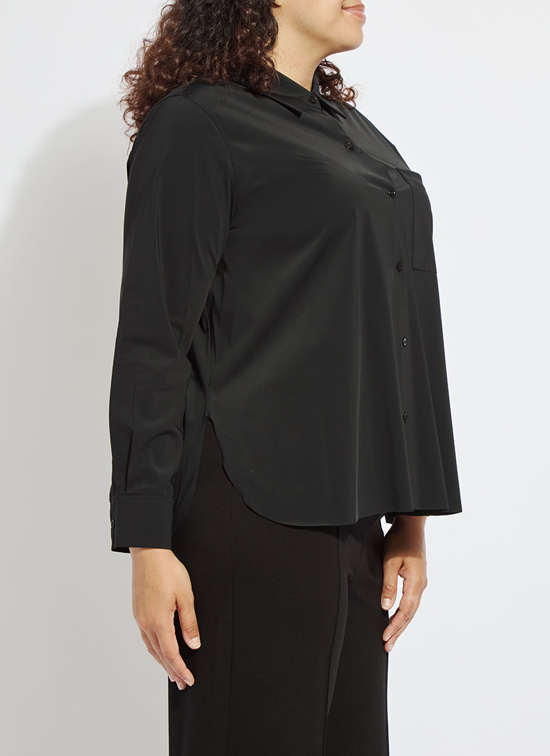 Lysse Schiffer 2.0 Button Down Shirt Curvy Black