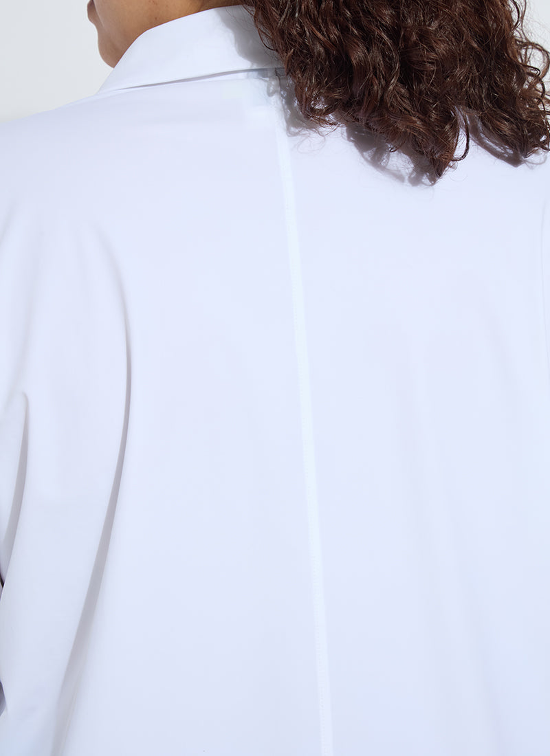 Lysse Connie Slim Button Down Curvy White