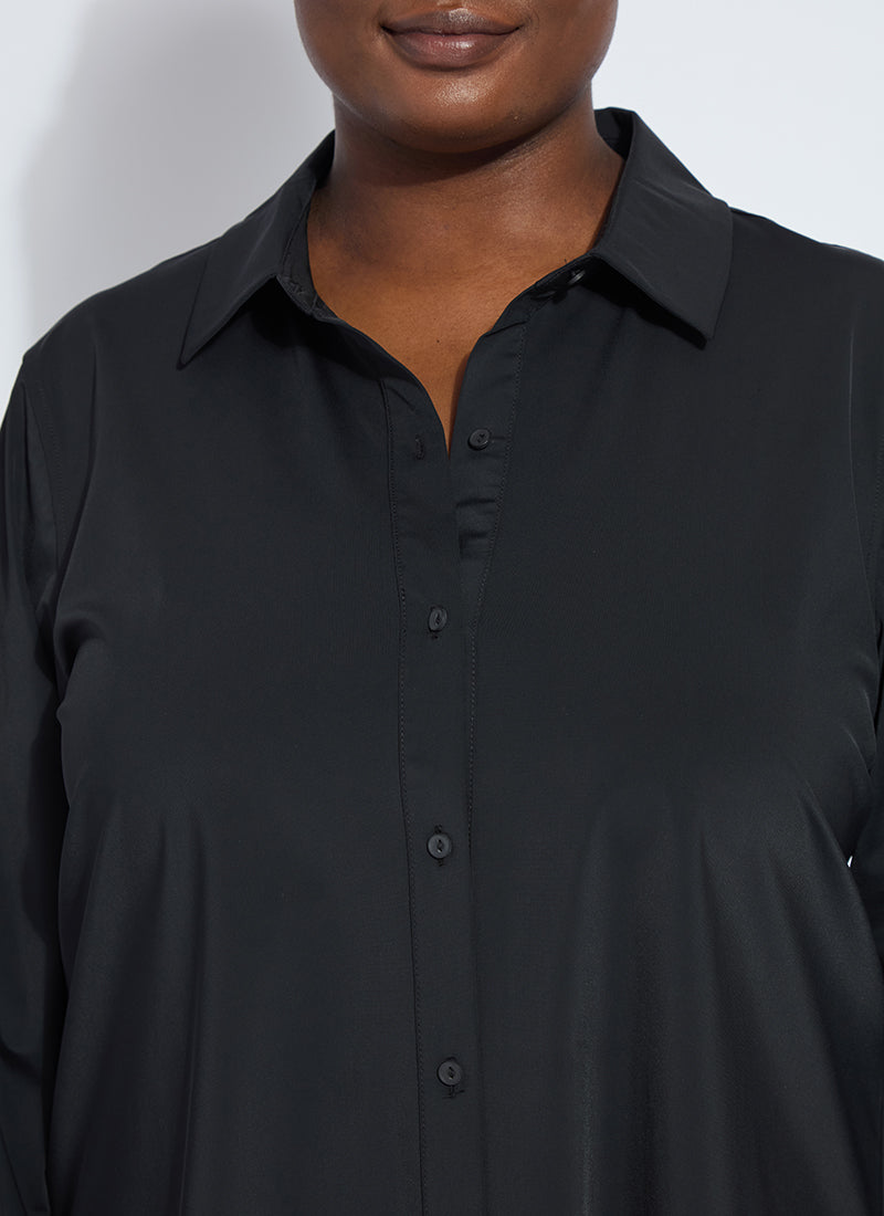 Lysse Connie Slim Button Down Curvy White