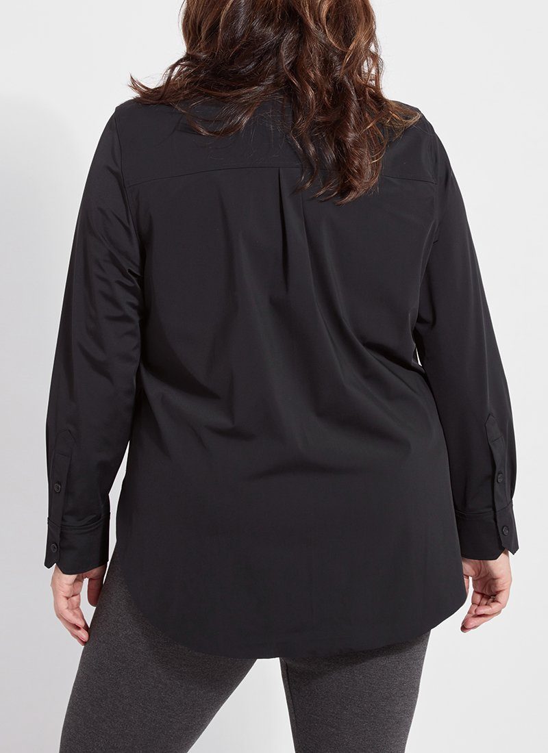 Lysse Schiffer Button Down (Plus Size)  True Navy