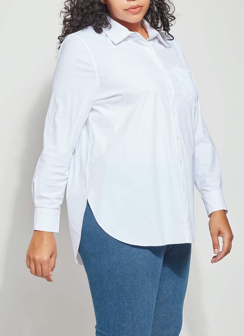 Lysse Schiffer Button Down (Plus Size)  True Navy