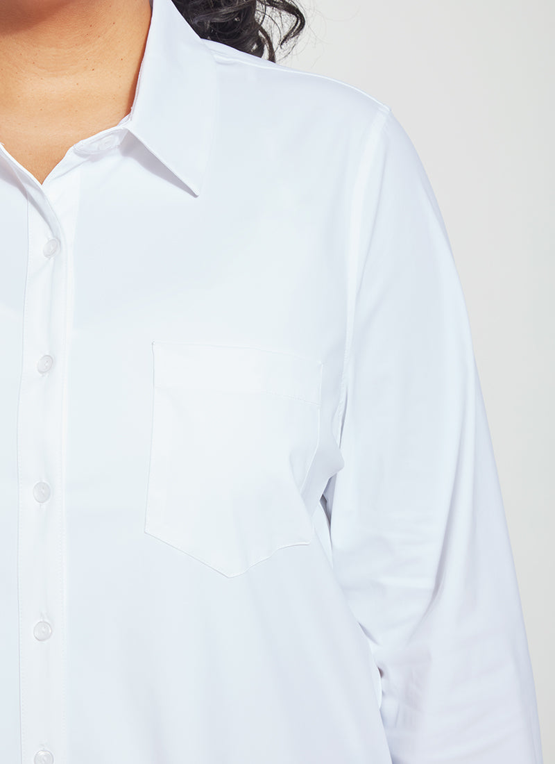 Lysse Schiffer Button Down (Plus Size)  True Navy