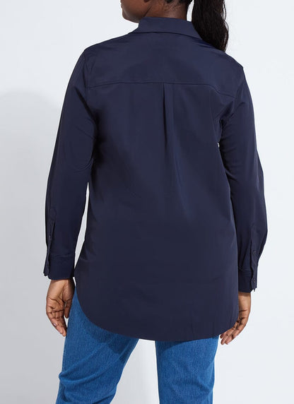 Lysse Schiffer Button Down (Plus Size)  True Navy