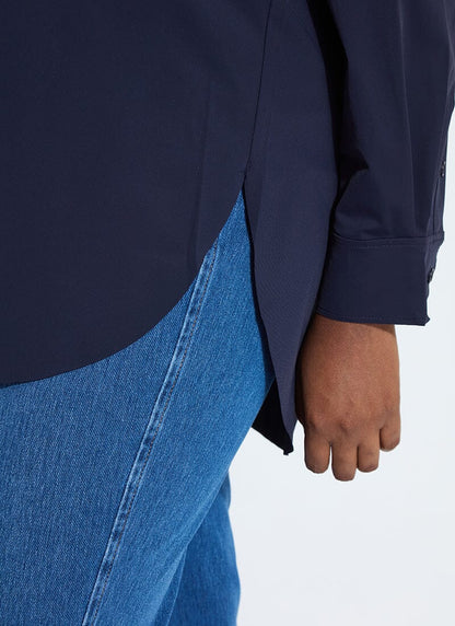 Lysse Schiffer Button Down (Plus Size)  True Navy