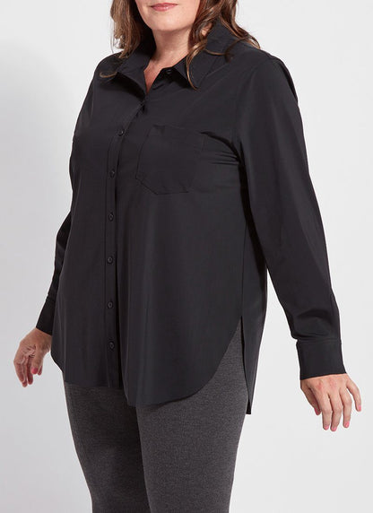 Lysse Schiffer Button Down (Plus Size)  True Navy
