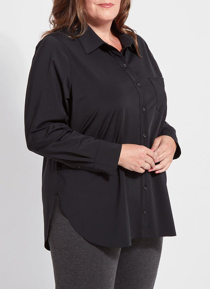 Lysse Schiffer Button Down (Plus Size)  True Navy