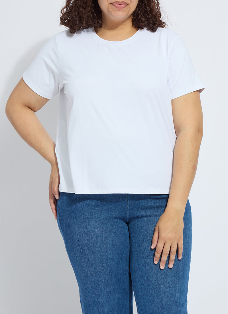 Lysse Perfect Box-Cut Tee Curvy White