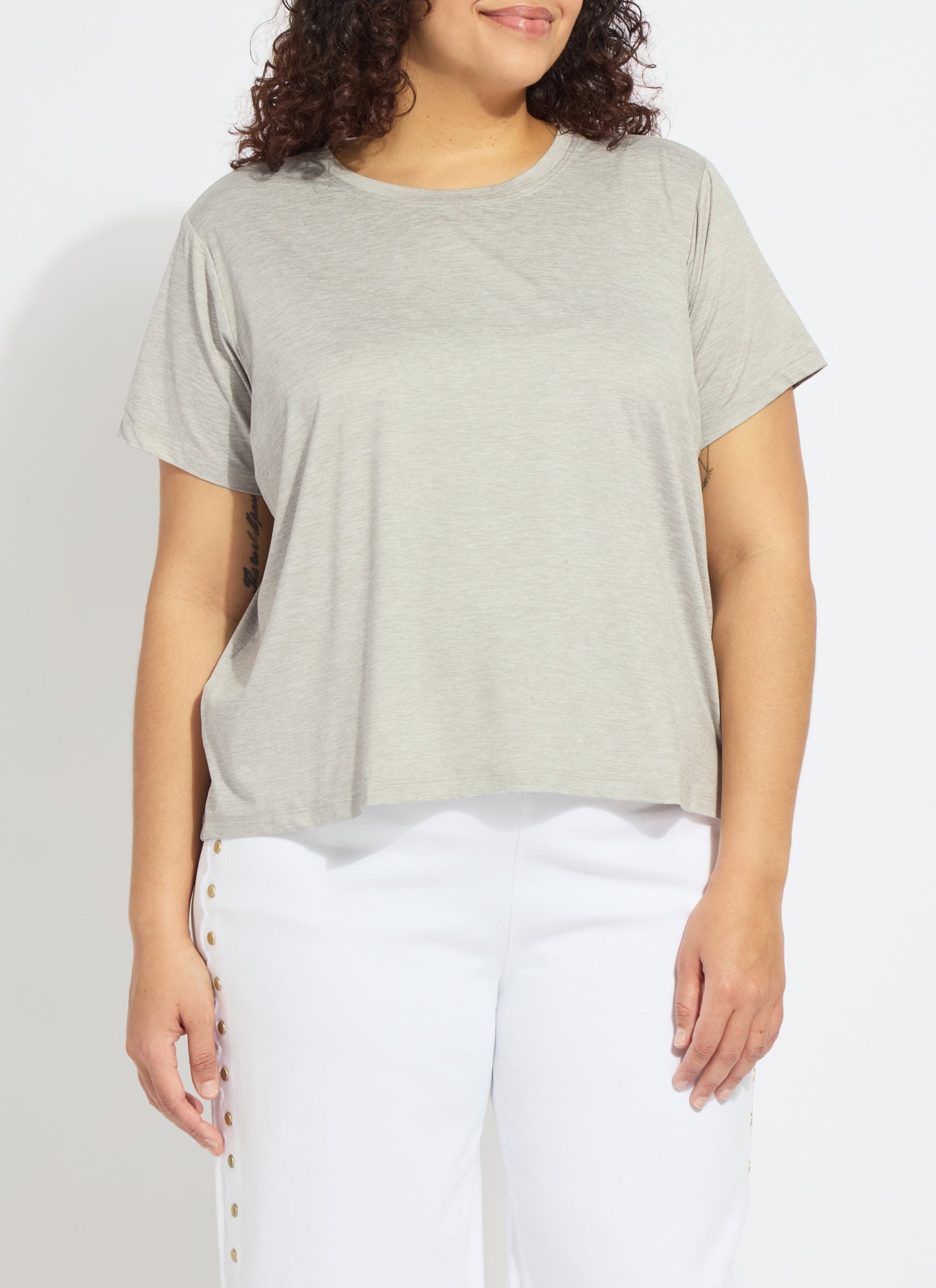 Lysse Perfect Box-Cut Tee Curvy White